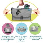Portable Diaper Changing Pad, Portable Changing pad for Newborn Girl & Boy - Baby Changing Pad with Smart Wipes Pocket – Waterproof Travel Changing Kit - Baby Gift by Kopi Baby - Image 4